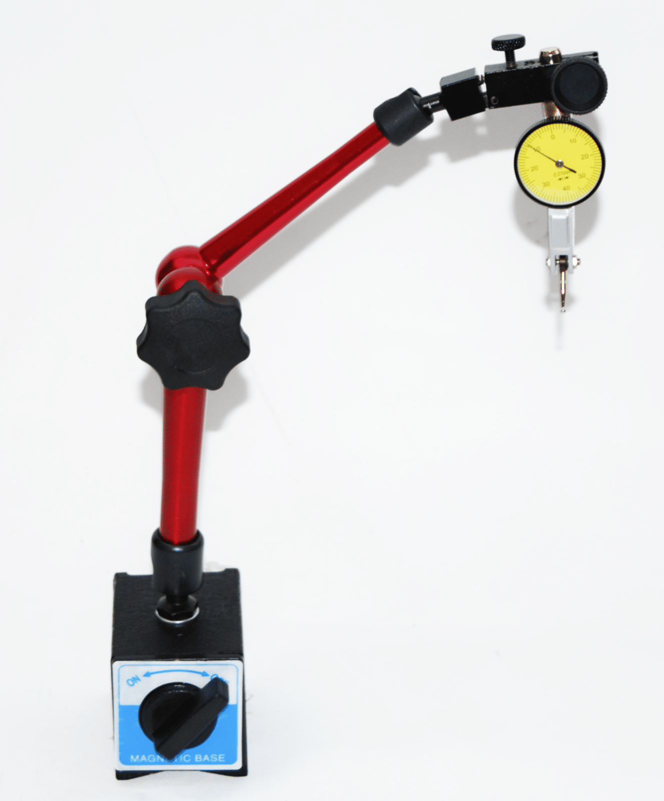 TORNO DE BASE MAGNÉTICA ARTICULADA CON COMPARADOR DE BOTONES OSCILANTES HERRAMIENTAS N