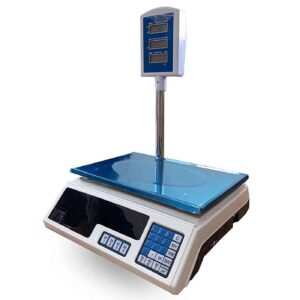 ESCALA DE 40 KG 1 GRAMO CON VARILLA PLANA DE ACERO 6 PANTALLAS RETROILUMINADAS 986 pruebas