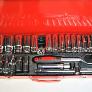 VASOS LARGOS 24 PIEZAS 1/2" 8 32 MM EXTENSIÓN DE LA JUNTA DE TRINQUETE PALANCA DE CAJA METÁLICA