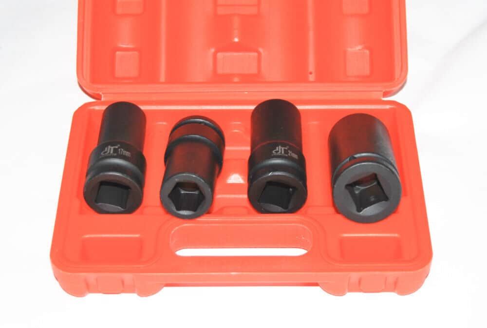 JUEGO DE LLAVES DE VASO 4 PIEZAS 3/4" HEXAGONAL IMPACT 17 - 27 MM GRANDES GIANTS TRUCKS 632xi