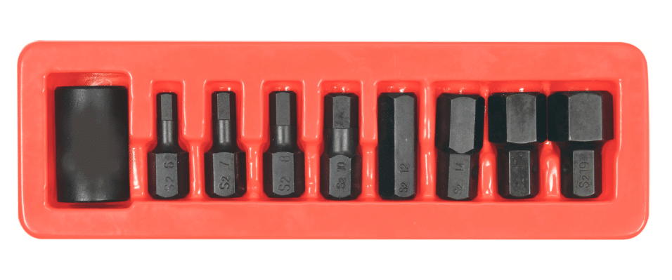 JUEGO DE PUNTAS HEXAGONALES BROCA 1/2" CUBOS DE REPARACIÓN DE IMPACTOS 6 19 MM 781to