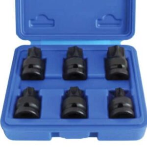 JUEGO DE ENCHUFES KIT DE ENCHUFES 1/2" TORX FOOTPRINT 6 PCS IMPACT T55 T100 117sa