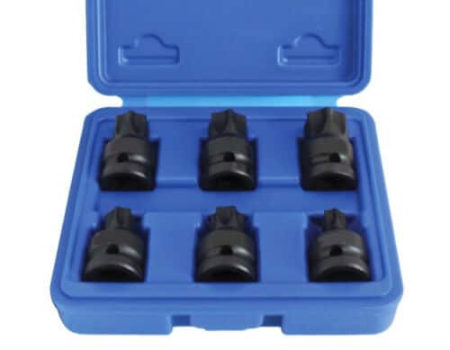 JUEGO DE ENCHUFES KIT DE ENCHUFES 1/2" TORX FOOTPRINT 6 PCS IMPACT T55 T100 117sa