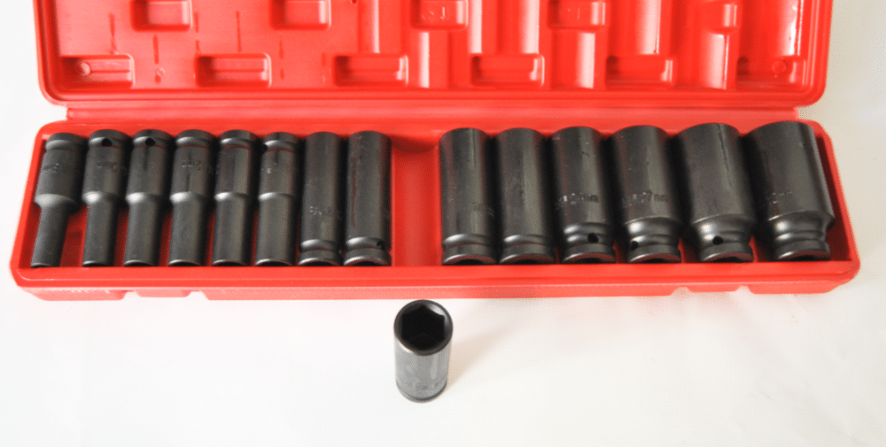 LLAVES DE VASO LARGAS REFORZADAS 1/2" DESTORNILLADOR NEUMÁTICO DE IMPACTO 8 32 mm 550x