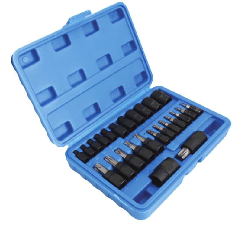 LLAVES DE TUBO LLAVES DE VASO 25 PIEZAS CAJA TORX T10 T60 1/4" 3/8" 1/2" T8 T60 HEMBRA MACHO 48Tsa
