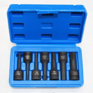 LLAVES DE TUBO DE IMPACTO 3/8 HEXAGONAL H4 H12 7 PIEZAS DE LLAVES DE VASO DE DESTORNILLADOR CAJA 251