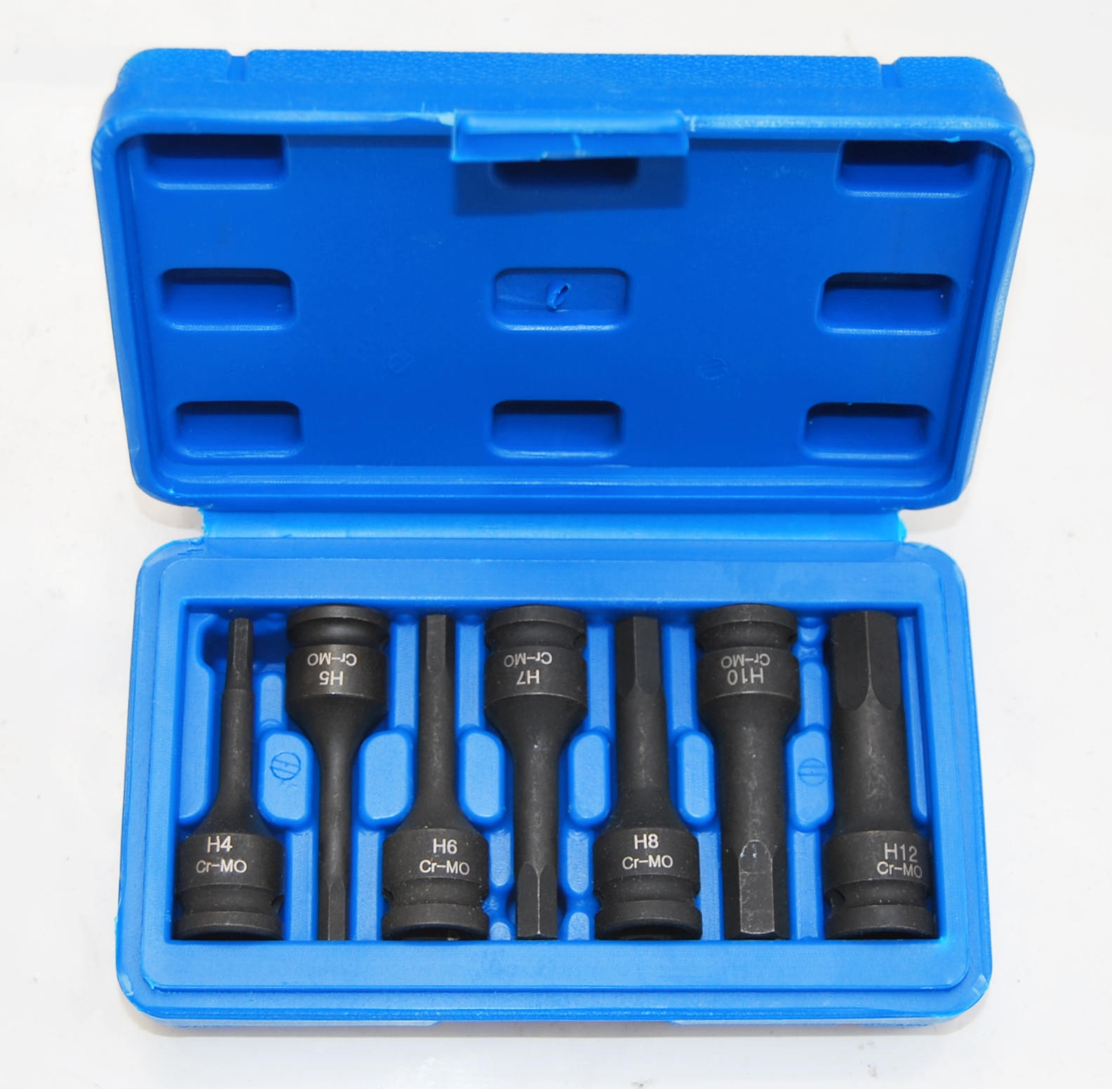 LLAVES DE TUBO DE IMPACTO 3/8 HEXAGONAL H4 H12 7 PIEZAS DE LLAVES DE VASO DE DESTORNILLADOR CAJA 251