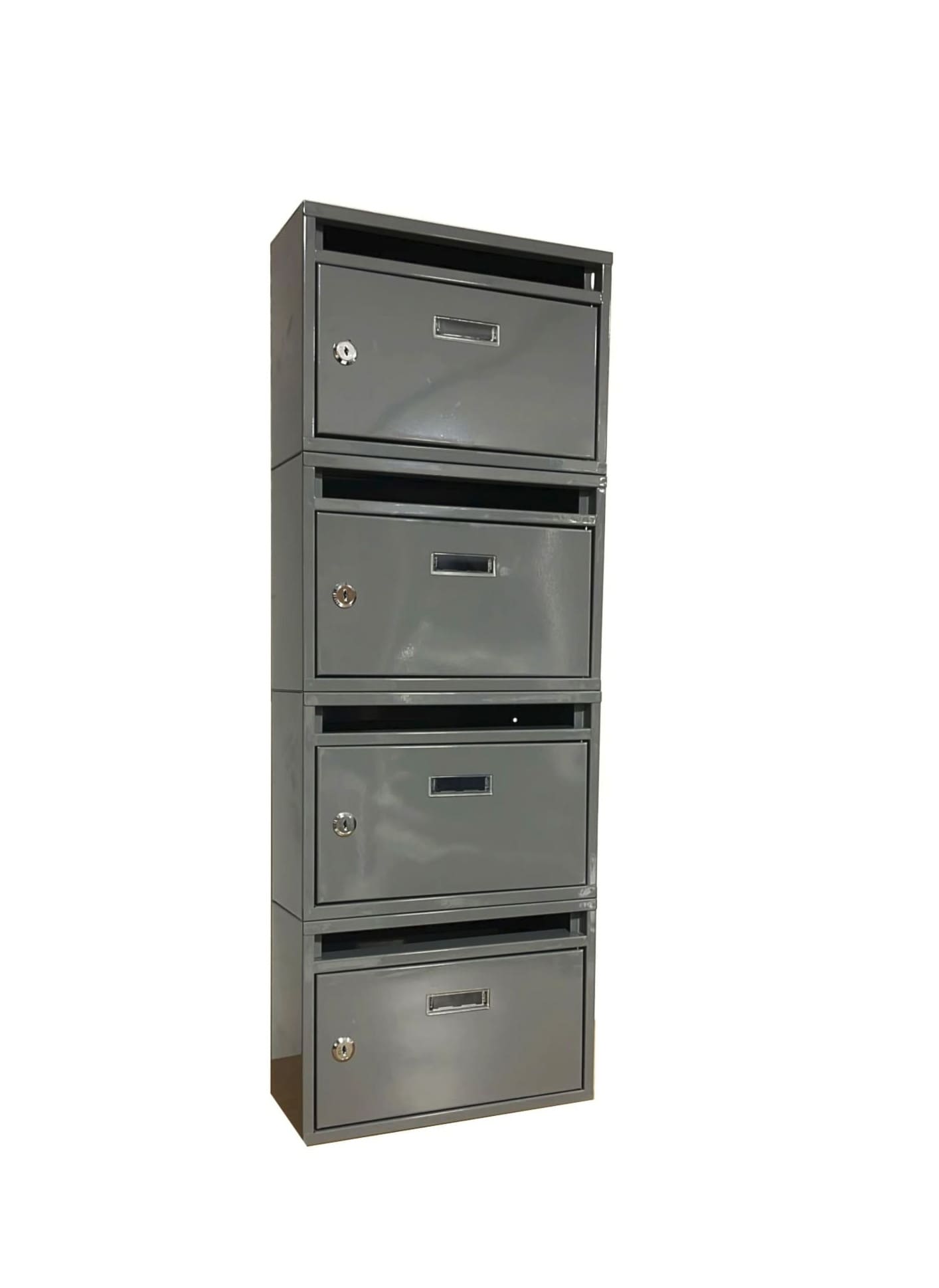 Buzón modular para condominio buzón vertical para uso residencial 4 espacios gris 465ds