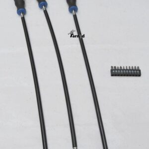 JUEGO DE DESTORNILLADORES 3 PIEZAS DESTORNILLADORES FLEXIBLES EXTRA LARGOS CON INSERTOS DE PUNTA TORX 494