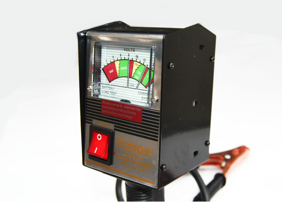 PROBADOR ANALÓGICO PORTÁTIL COCHE MOTOCICLETA CONTROL DE BATERÍA 125AH 6 12V CABLES 976H