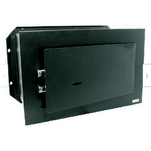 CAJA FUERTE DE PARED MÓVIL EMPOTRADA CON LLAVE 23x36x20 cm EN ACERO HOTEL 983 NK