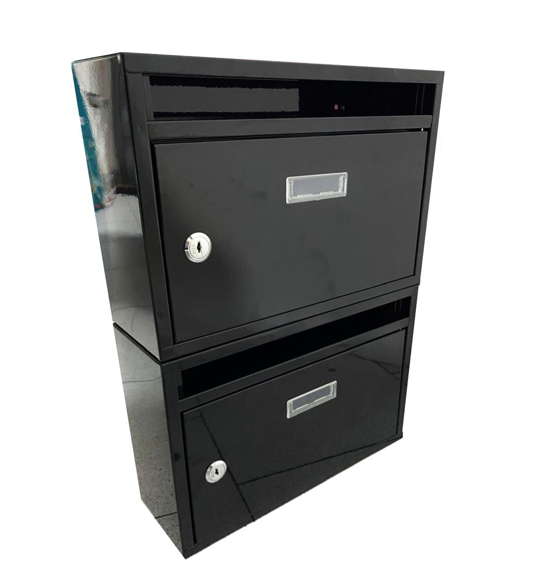 Buzón modular para condominio buzón vertical para vivienda 2 espacios negro 458ds