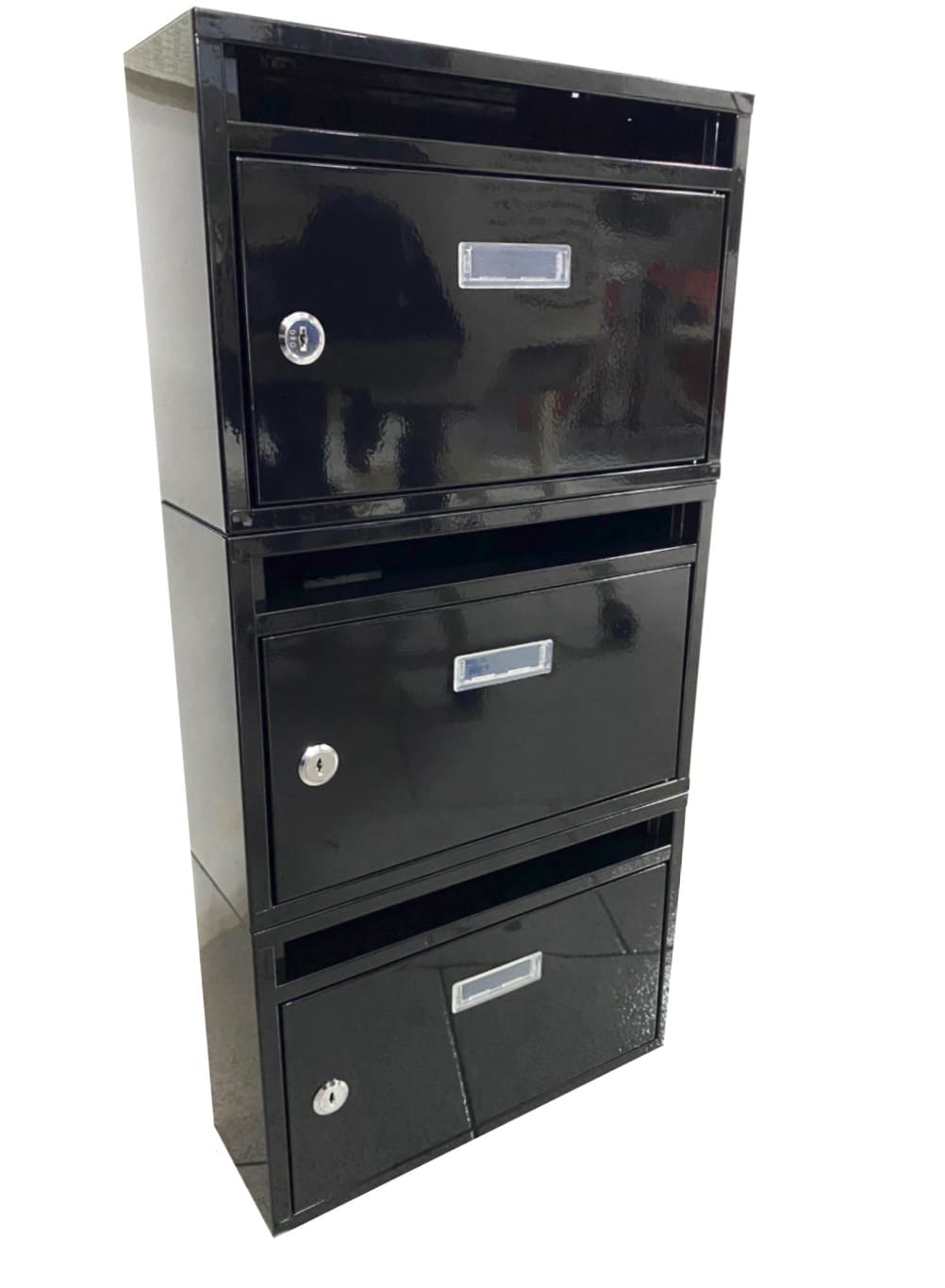 Buzón modular para condominios buzón vertical de 3 ranuras para vivienda negro 458ds