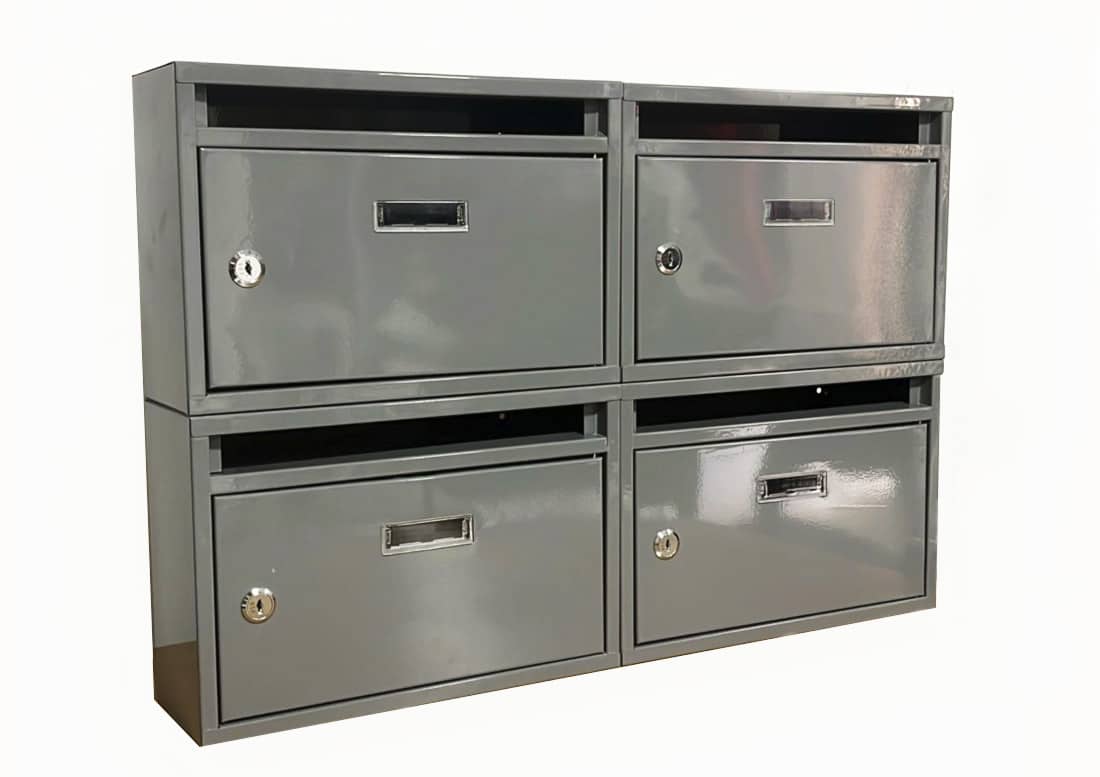 Buzón modular para condominios casa buzón de 4 ranuras gris 465ds