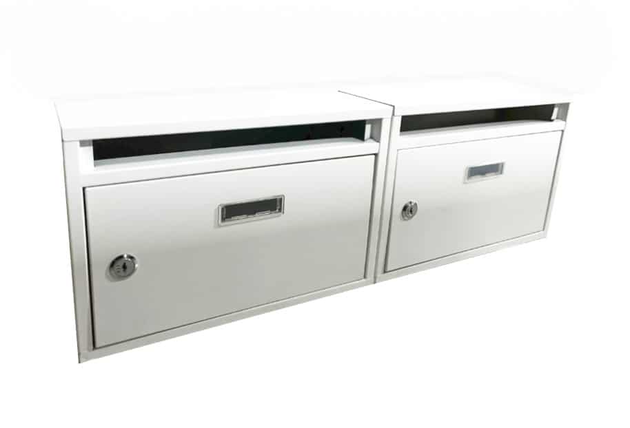 Buzón modular para condominios horizontal de 2 ranuras modelo para uso doméstico blanco 441ds