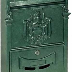 BUZÓN BUZÓN BUZÓN DE CORREO CASA DE ALUMINIO EXTERIOR 26x9xh41cm VERDE 619vn