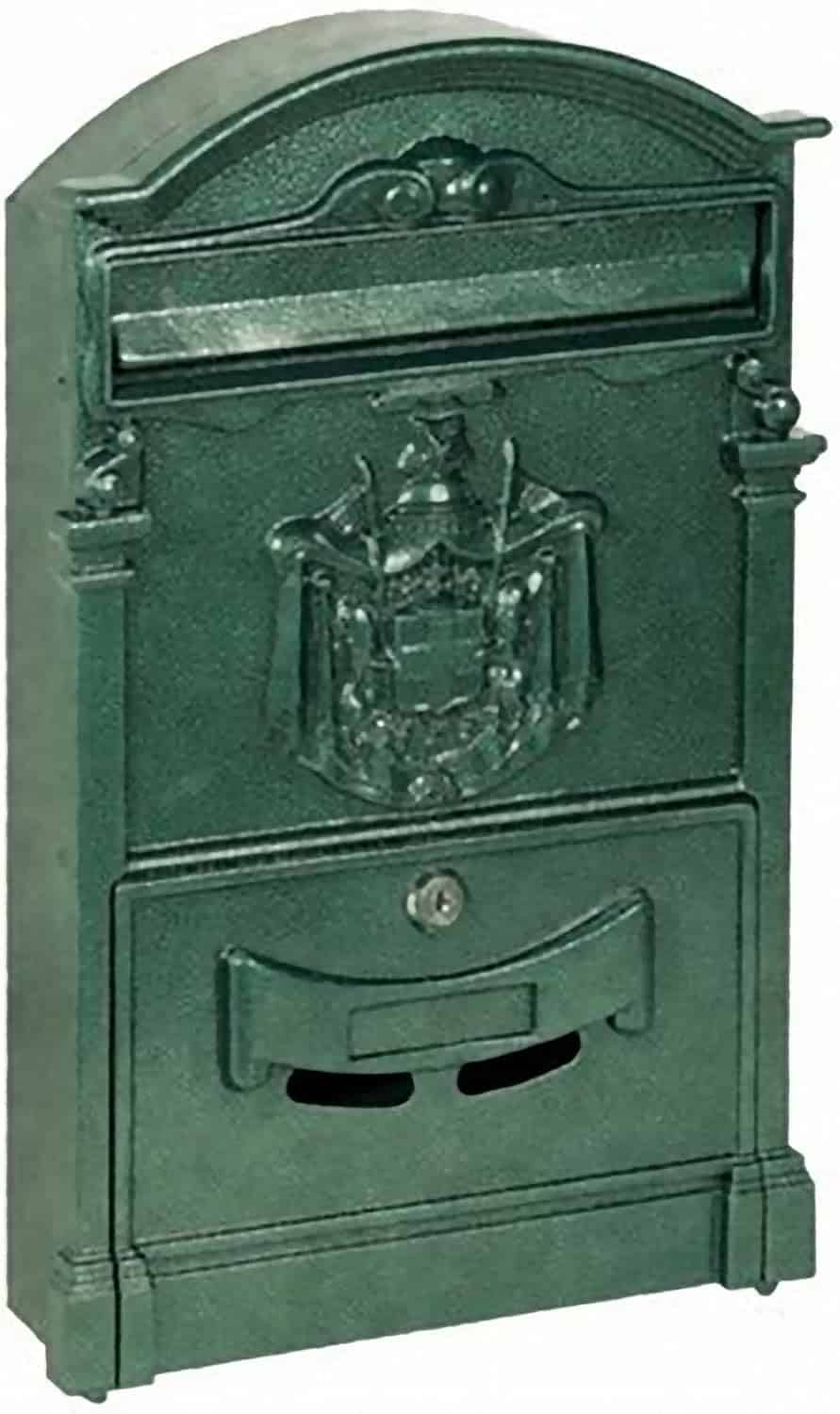 BUZÓN BUZÓN BUZÓN DE CORREO CASA DE ALUMINIO EXTERIOR 26x9xh41cm VERDE 619vn