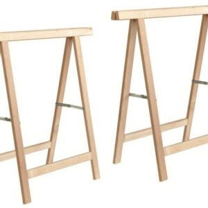 PAR DE CABALLETES PLEGABLES CABALLETE MADERA DE HAYA 75x75cm 579