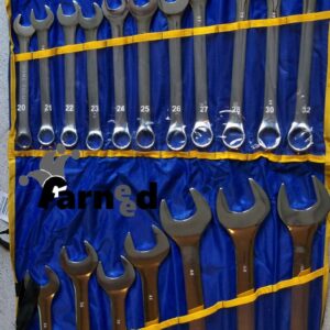 JUEGO DE LLAVES COMBINADAS CROMO VANADIO BRILLANTE 32 PIEZAS 6-50 MM CAJA AZUL ES