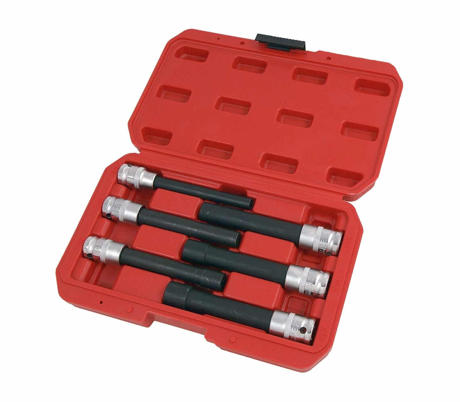 LLAVES DE TUBO TORX HEMBRA LLAVE LARGA E10 E20 IMPACT 1/2" 6 PCS 561xi