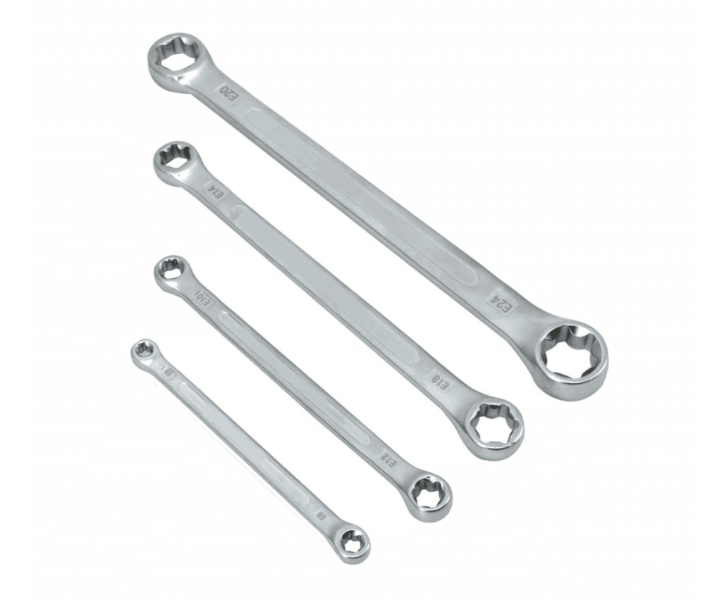 Llave inglesa estrella hembra torx doble llave E6 E24 anillo 4 piezas 745aw