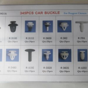 REMACHES TORNILLOS DE FIJACIÓN 345 PIEZAS PANELES DE CARROCERÍA PEUGEOT CITROEN 296BA