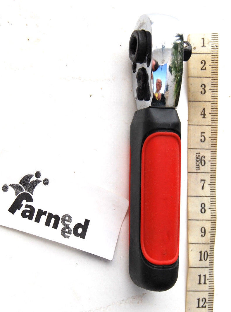 MINI PORTAPUNTAS DE TRINQUETE DE 1/4" CON PEQUEÑO ANTIDESLIZANTE CORTO DE 11 CM