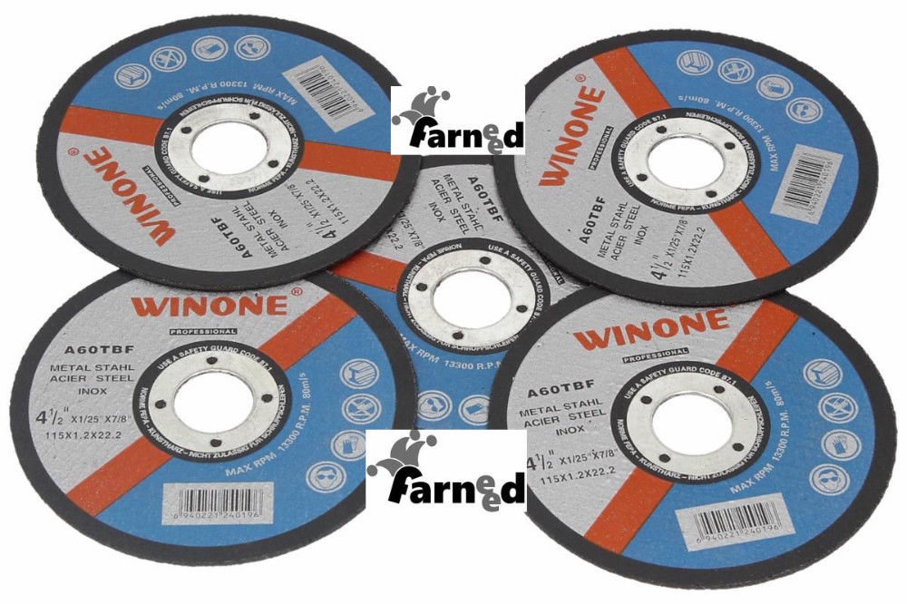 KIT 10 PIEZAS CUCHILLAS DISCO ABRASIVO DE CORTE 115 X 1