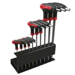 LLAVES HEXAGONALES 10 PIEZAS PIEZAS HEXAGONALES CABEZA DE ORIFICIO EN T 3/32" 3/8" SOPORTE 722SK