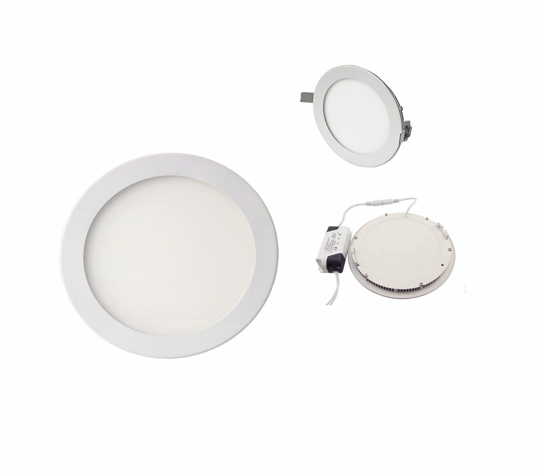 FOCO LED SLIM PANEL 18W MUELLE EMPOTRABLE REDONDO REDONDO LUZ CÁLIDA 723