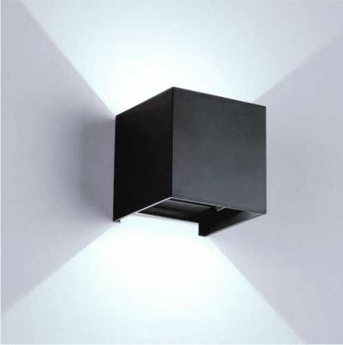 APLIQUE DE PARED INTERIOR EXTERIOR LED CUBE APLIQUE 6W DOBLE LUZ FRÍA 575N