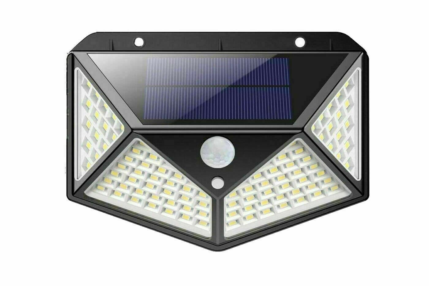 20905 FARO DE 100 LED CON PANEL SOLAR Y SENSOR DE MOVIMIENTO FOCO CREPUSCULAR 147