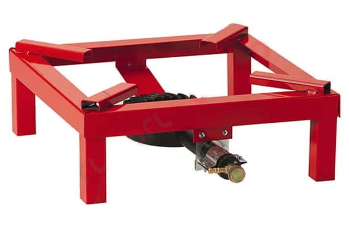 ESTUFA DE GAS ESTUFA 4 PIES METAL 45x45 cm QUEMADOR DE HIERRO FUNDIDO 932df