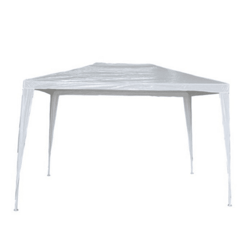 GAZEBO 3X3 MT METAL EXTRAÍBLE POLIETILENO JARDÍN EXTERIOR BLANCO 102mc