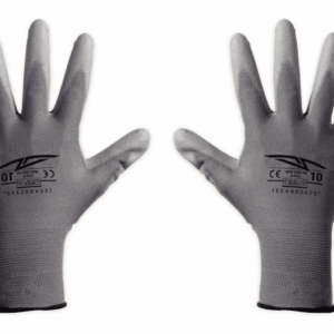 12 Pares de Guante de Trabajo de Poliuretano Par Gris 02GG Talla 9