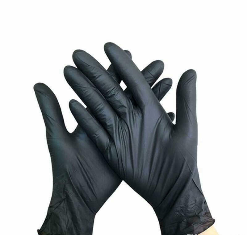 21552 GUANTES DE NITRILO NEGRO GUANTE NEGRO 100 PIEZAS TALLER DE TRABAJO DE ALTA RESISTENCIA XL 196