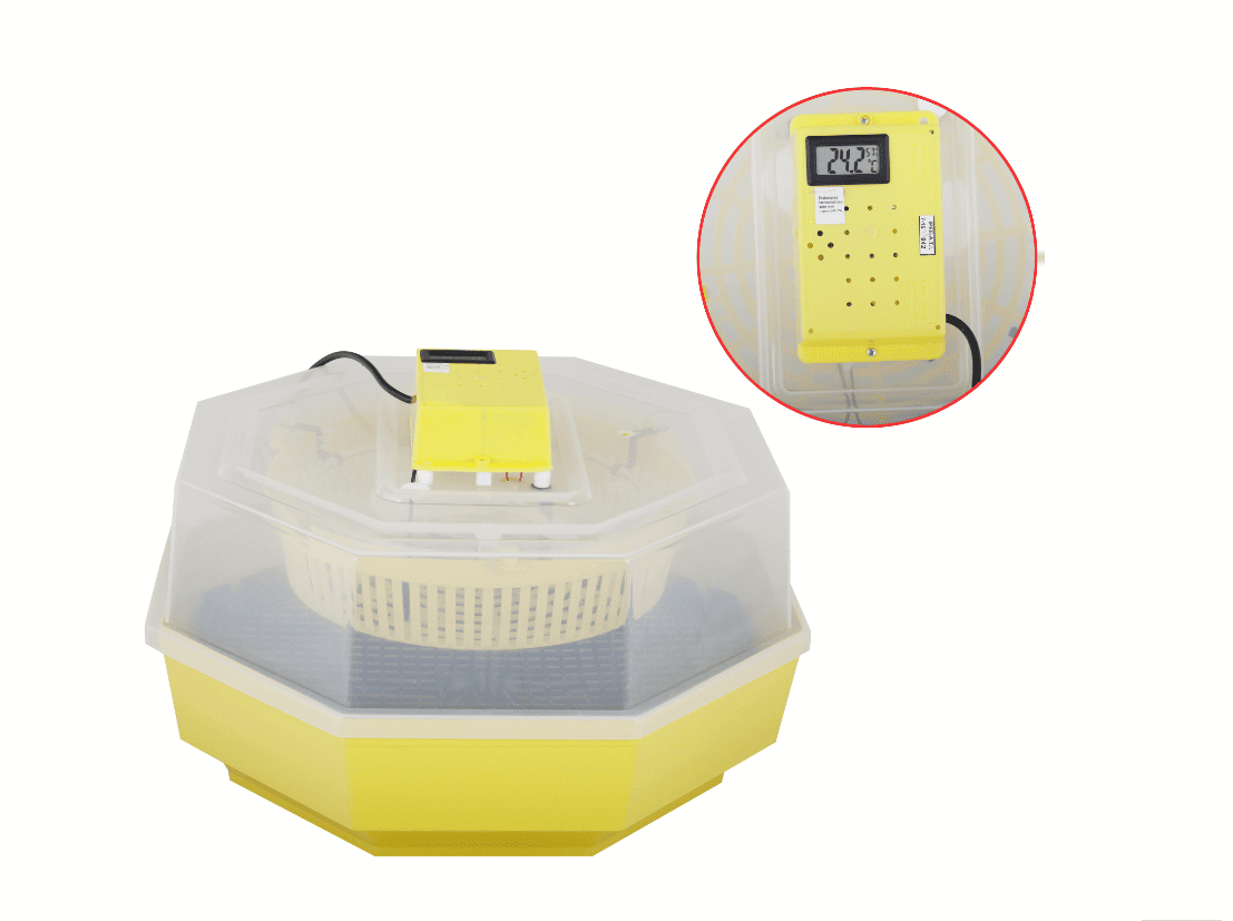 Incubadora 60 huevos gallina codorniz aves 20w incubadora regulable con termómetro 112ev