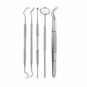 HIGIENE DENTAL SARRO KIT DE LIMPIEZA DENTAL RASPADOR DE ESPEJO CUIDADO BUCAL 5 PIEZAS
