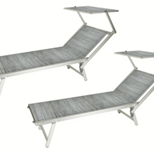 PAR DE 2 TUMBONAS TUMBONA DE ALUMINIO VISERA SOLAR AJUSTABLE DE ALUMINIO GRIS 919