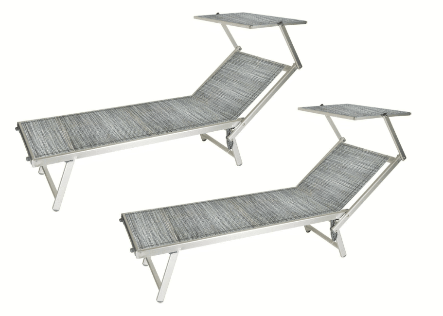 PAR DE 2 TUMBONAS TUMBONA DE ALUMINIO VISERA SOLAR AJUSTABLE DE ALUMINIO GRIS 919