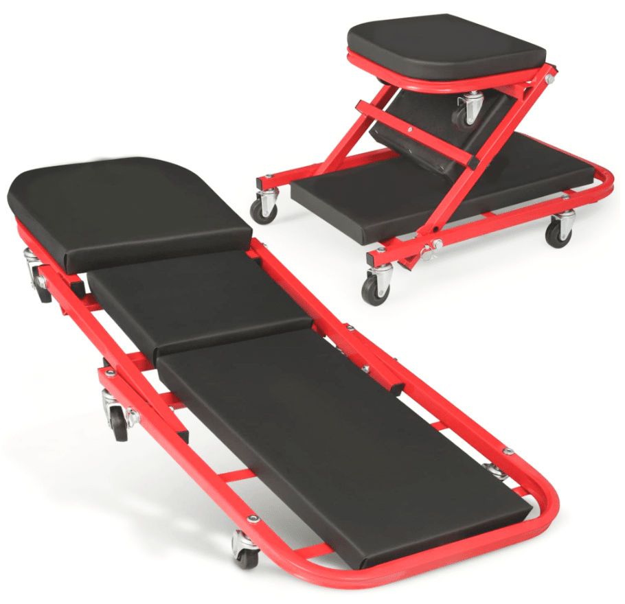 CUNA DEBAJO DEL COCHE MÁQUINA 2 EN 1 TABURETE MECÁNICO TALLER 010ox