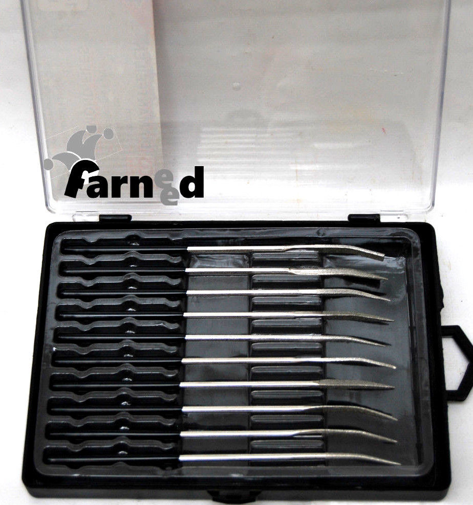 LIMAS DE DIAMANTE CURVO 10 PIEZAS BGS 1921 140x3mm