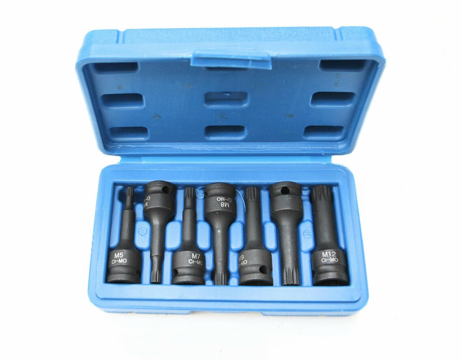 JUEGO DE VASOS DE IMPACTO 3/8 XZN 80MM M5 - M12 DESTORNILLADOR 7 PIEZAS