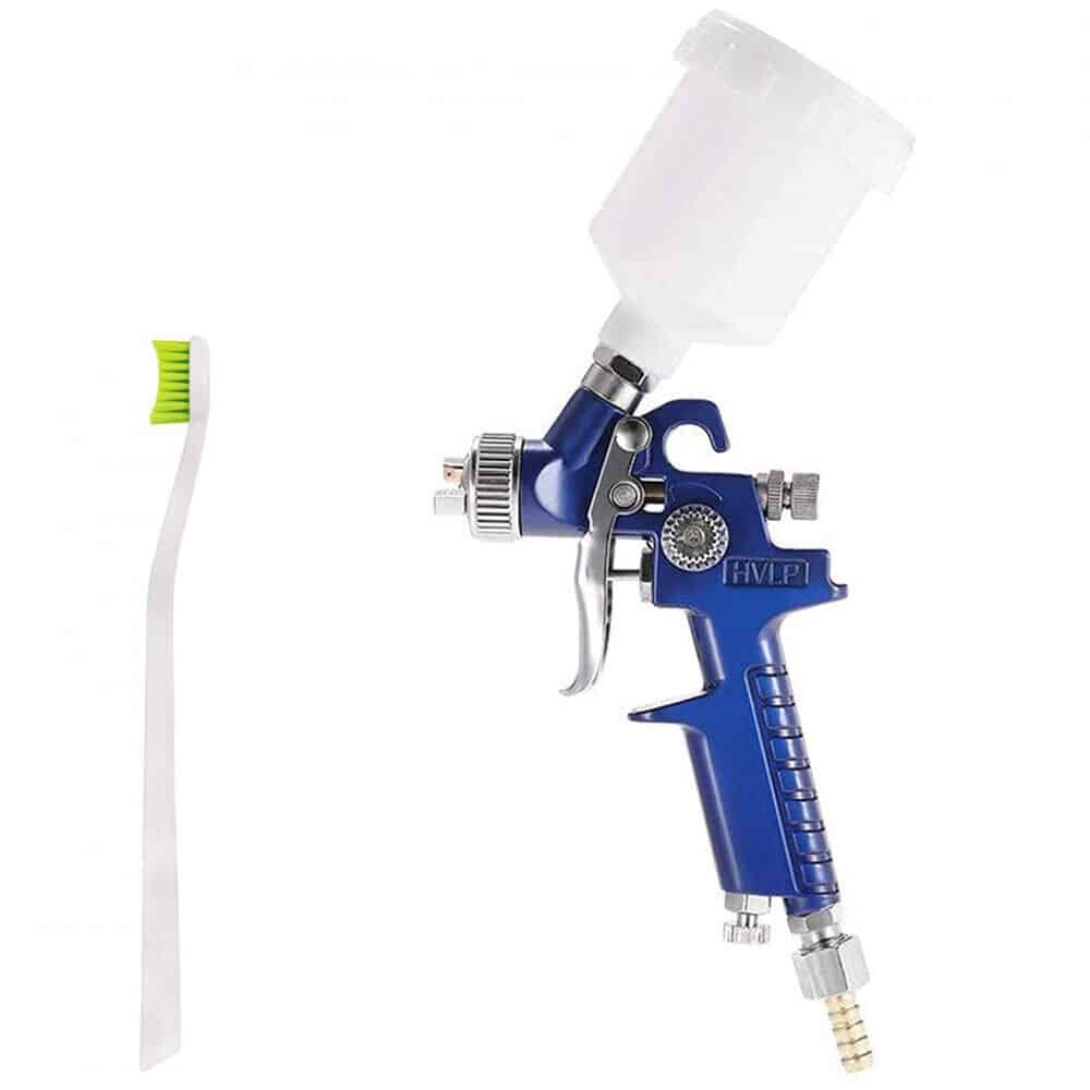 MINI AERÓGRAFO HVLP TANQUE SUPERIOR PLÁSTICO 100ml 120CC GUN 106OX