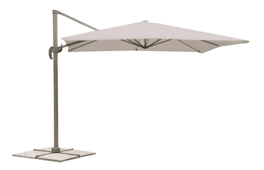 20143 SOMBRILLA CON JARDÍN DE BRAZOS 3x4 mt CENADOR DESCENTRALIZADO CRUDO 266V