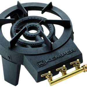 ESTUFA DE GAS DE HIERRO FUNDIDO QUEMADOR DE 3 QUEMADORES CORONAS ESTUFA DE CAMPING LPG