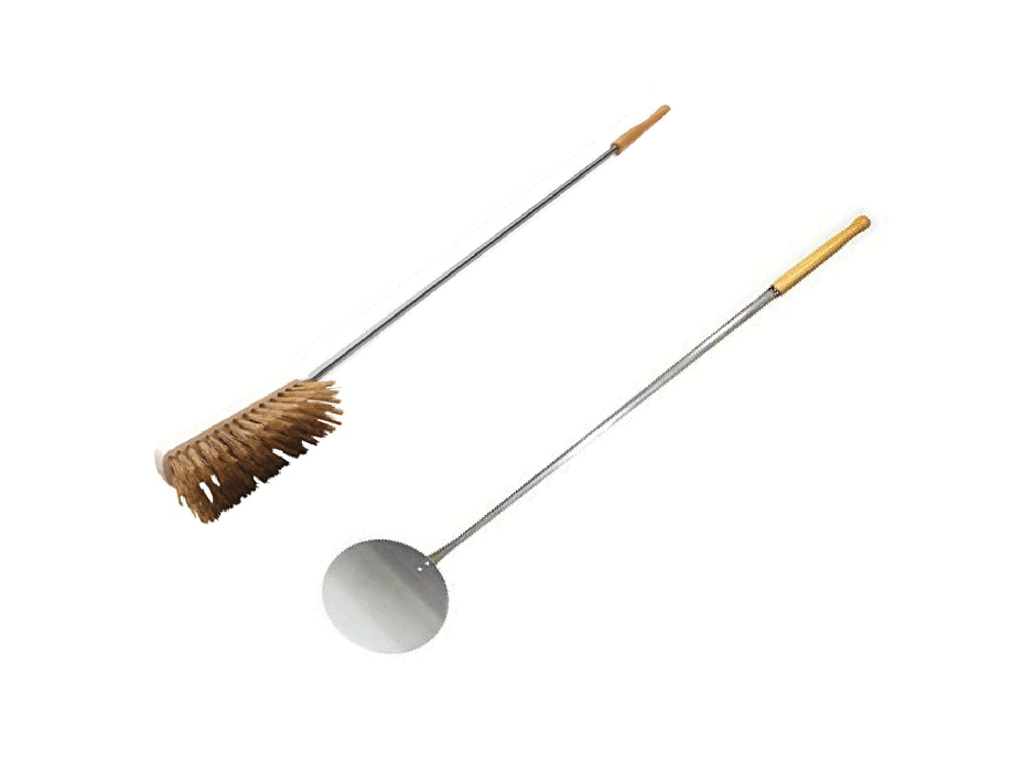 KIT SET PALA REDONDA 18 PINCEL PEQUEÑO PIZZA PIZZAS HORNO DE LEÑA 2 PIEZAS PIEZAS CÁSCARAS