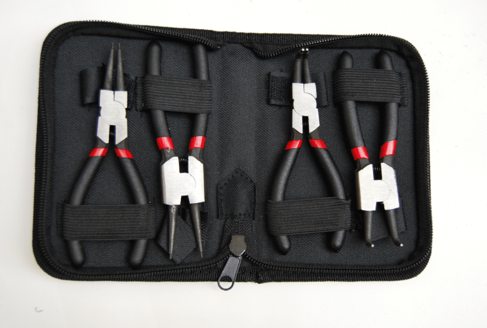 ALICATES SEEGER 4 PIEZAS ANILLOS DE RETENCIÓN 330mm INTERIOR EXTERIOR ENSANCHAR APRETAR 364