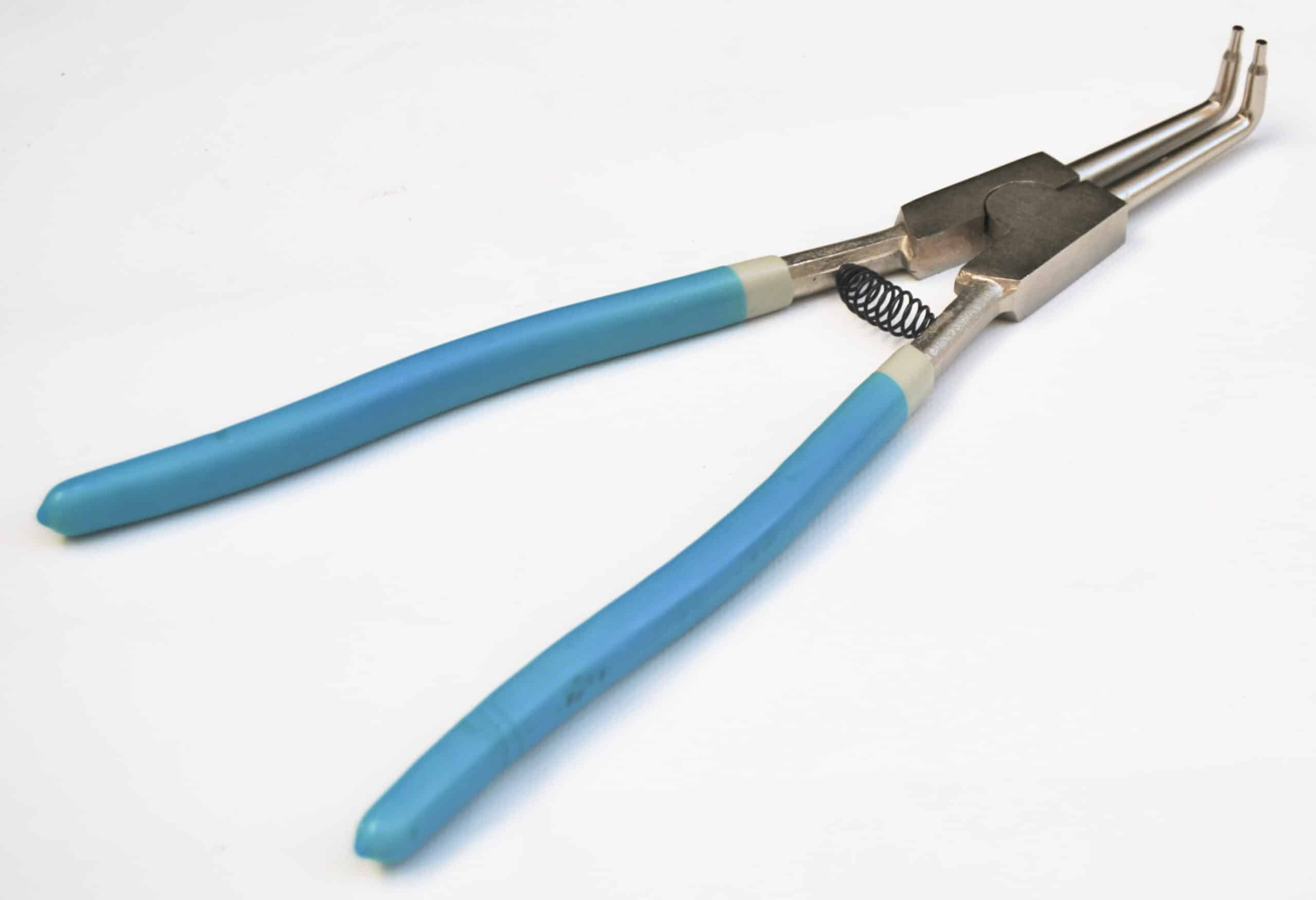 ALICATES ABRAZADERAS SEEGER TOPES ANILLOS EXTERIORES 330 mm ABIERTO ENSANCHAR CURVA SIMPLE