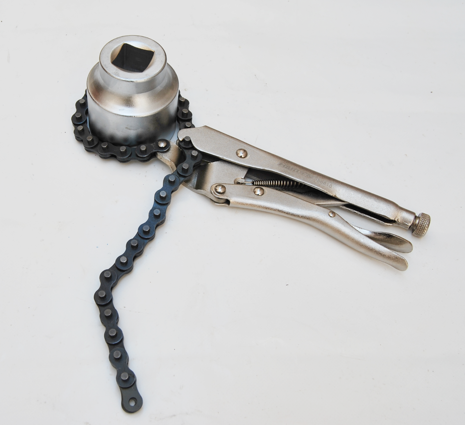 ABRAZADERA AUTOBLOCANTE AJUSTABLE AGARRE DE CADENA PINZA FILTRO DE ACEITE DE COCHE 500 MM